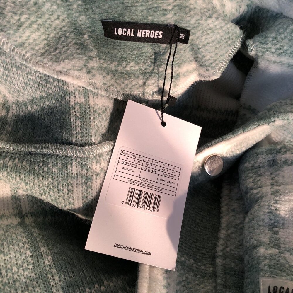 Local Heroes Twiggy Green Shirt Jacket Dark Green - Picture 7 of 9